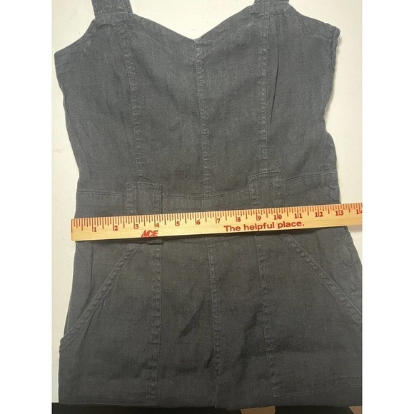 7 For All Mankind Overalls Cropped Pants Jumper Sz XS Pockets Black - Picture 9 of 10